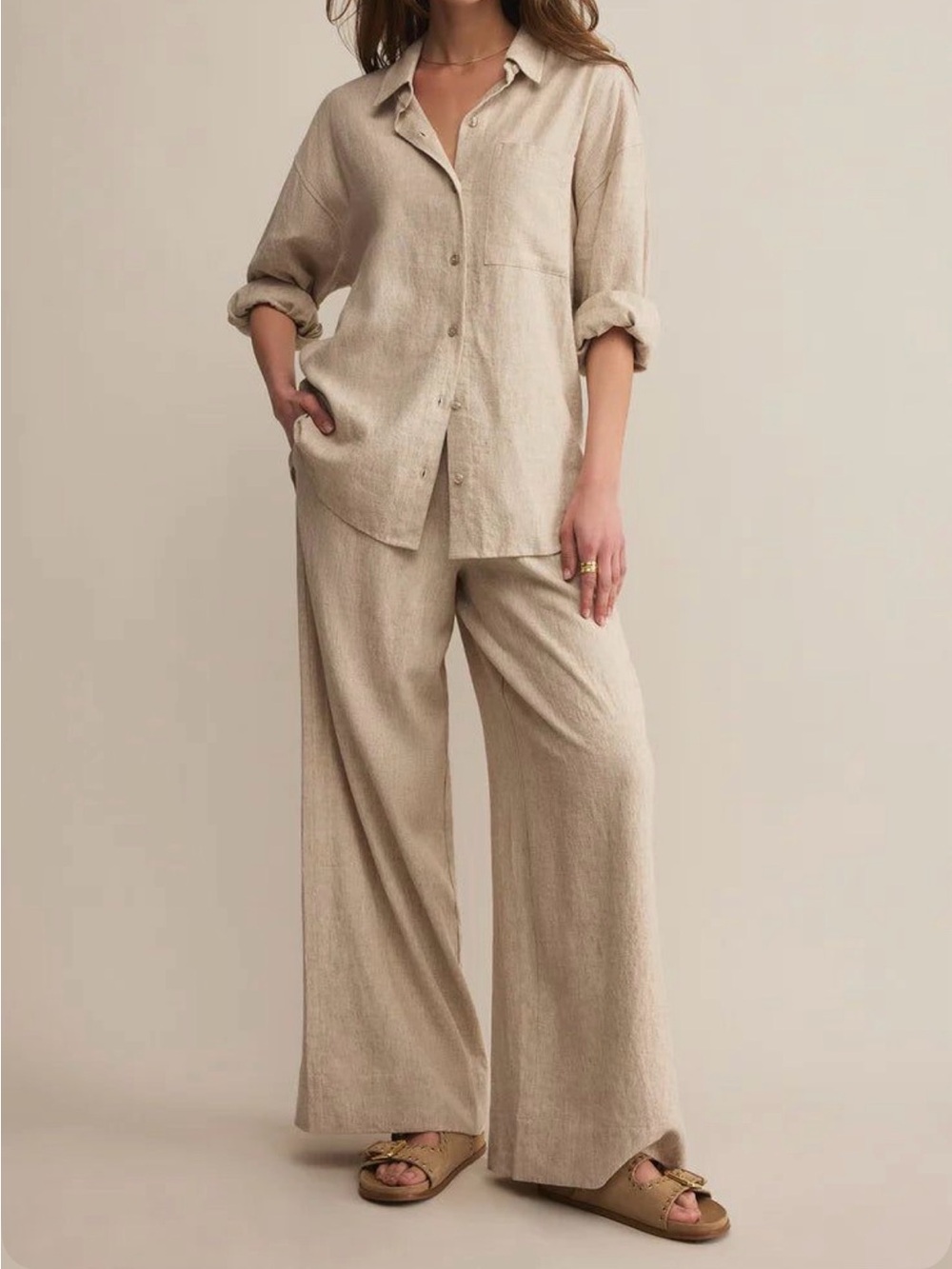 ASOS Linen Blend Shirt and Pants Set